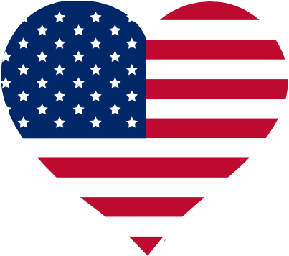 Clipart heart american flag