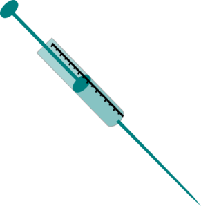 Teal Syringe Injection Clip Art - vector clip art ...