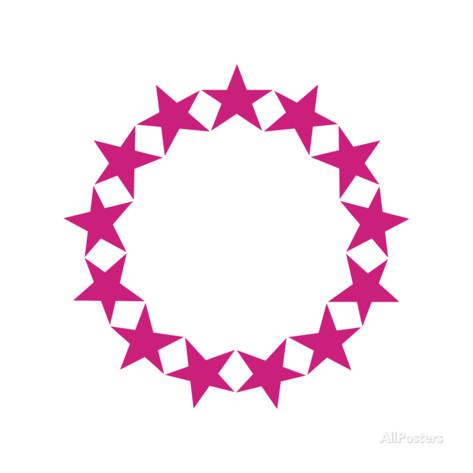 Solid Circle Star Border Poster by Pop Ink - CSA Images at ...