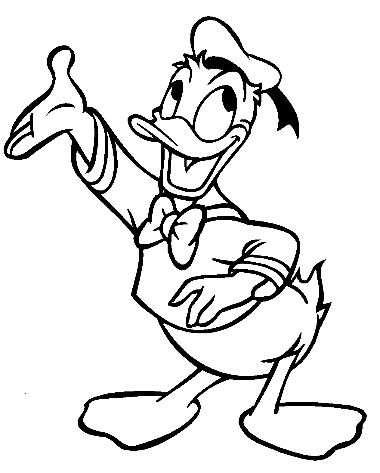 Donald Duck Outline - ClipArt Best