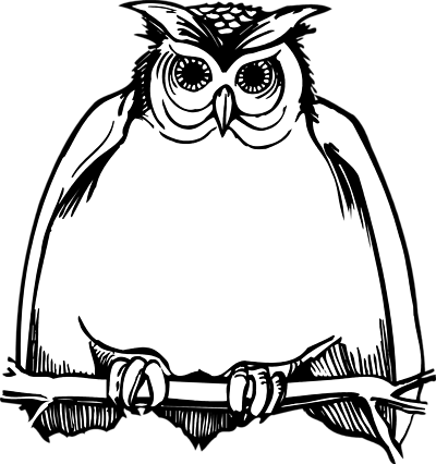 Black And White Owl Clip Art