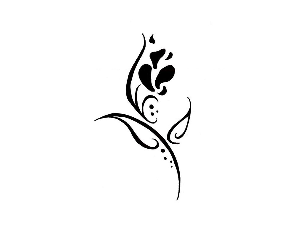 tribal lotus tattoo design