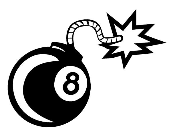 8 Ball Bomb Decal Sticker