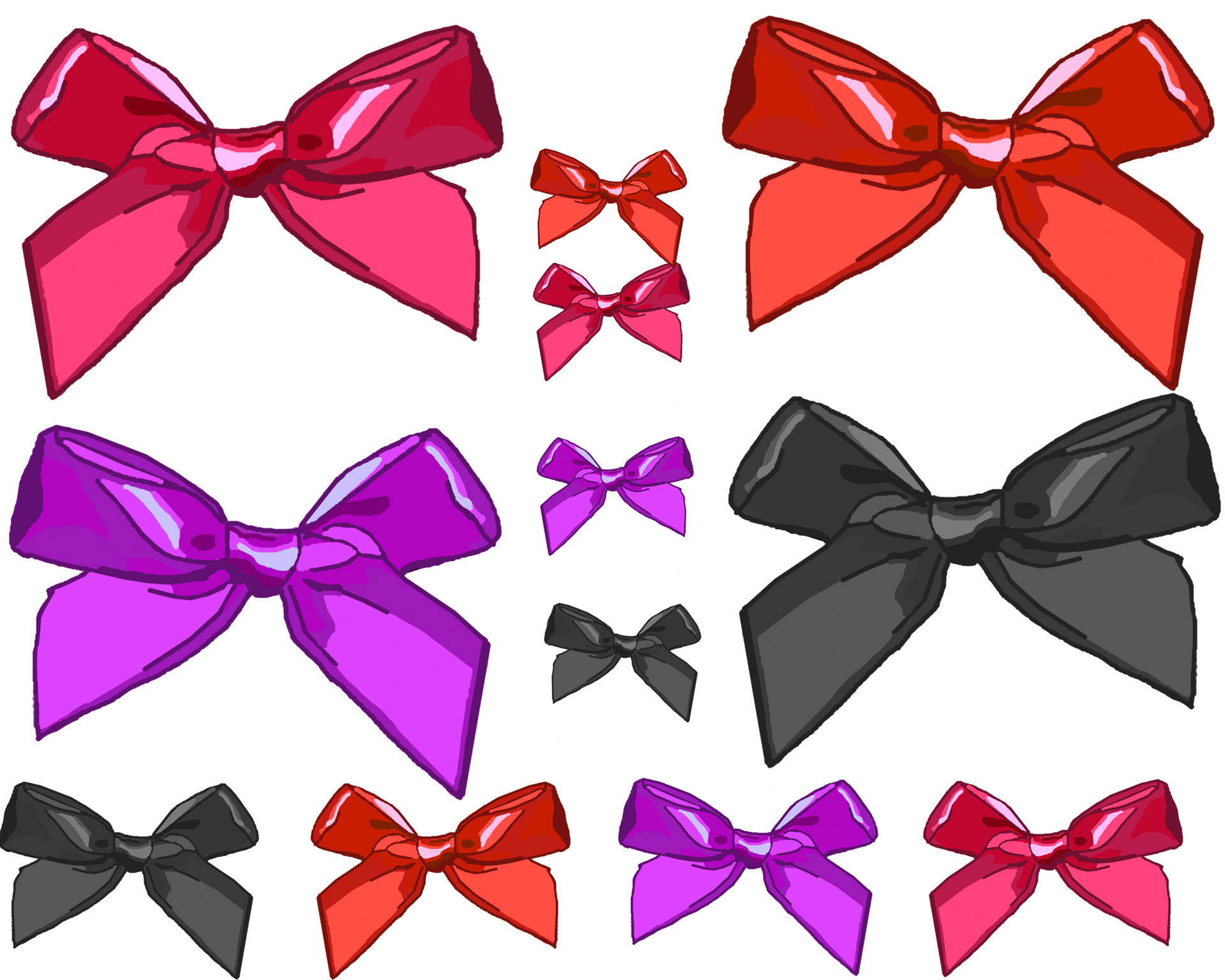 Various Size Clip Art Bows Free Stock Photo - Public Domain Pictures