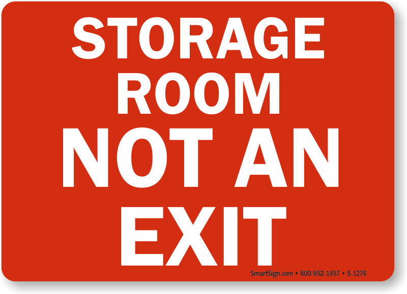 Storage Room Signs and Stock Room Signs- Storage Room Number Signs