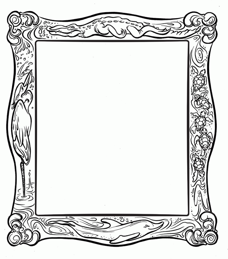 Picture Frame Coloring Page - AZ Coloring Pages