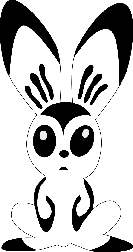 Rabbit Line Art | Free Download Clip Art | Free Clip Art | on ...