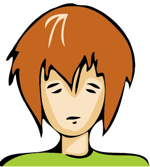 Clipart sad person