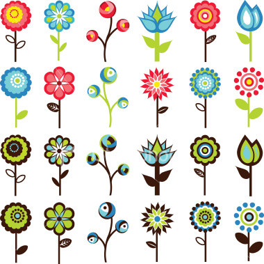 9 Best Images of Modern Flower Clip Art - Graphic Design Flowers ...