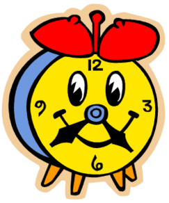 Happy Face Alarm Clock Clipart - Free to use Clip Art Resource