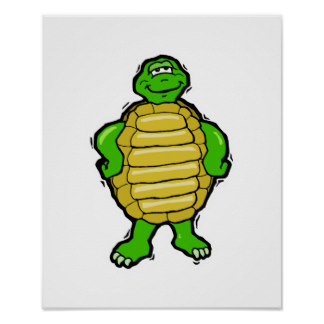 Cartoon Turtle Posters | Zazzle