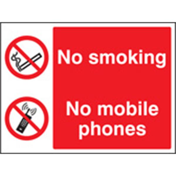 No Smoking No Mobile Phones Safety Sign | Safety Signs | Pittman ...