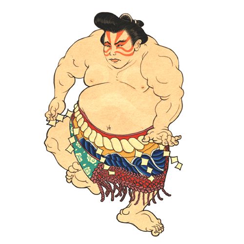 Sumo wrestler, Drawings and Sumo