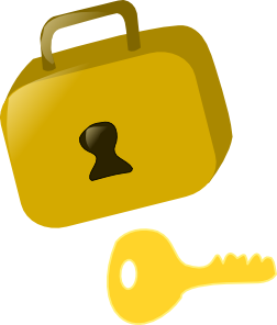 Padlock and key clipart