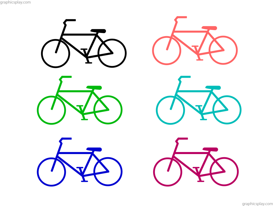 Simple Bicycle PNG and Vector - GraphicsPlay