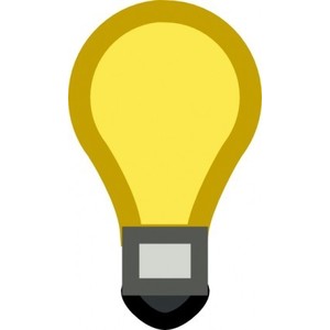 Yellow light bulb clipart