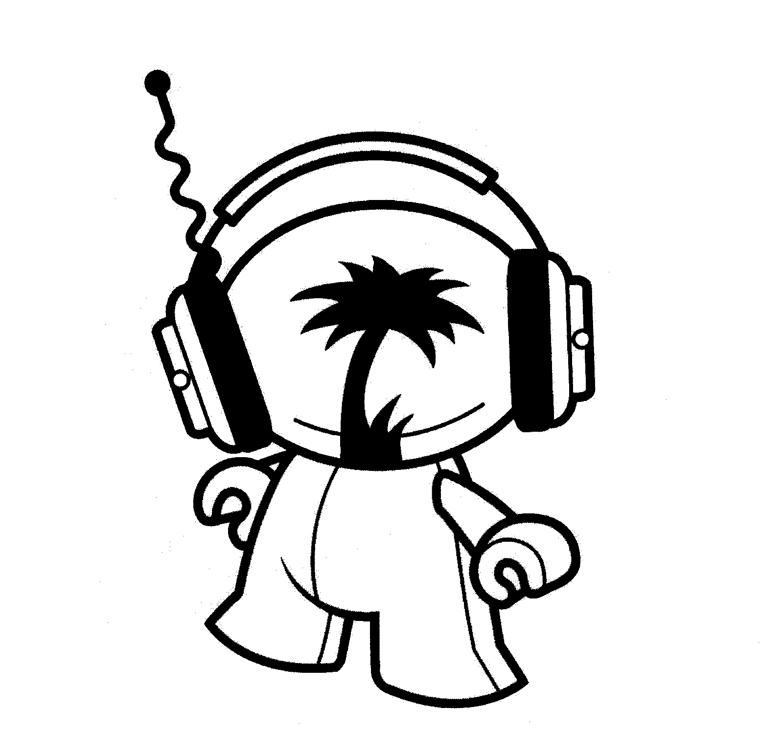 ROBOT WITH PALM TREE IN FACE, WEARS HEADPHONES by UMG Recordings ...