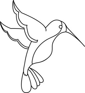 Free Hummingbird Clip Art Image - Hummingbird Coloring Page