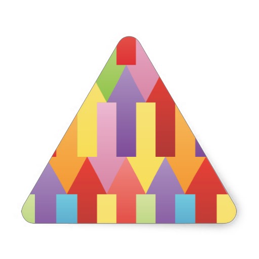 FreeVector-Colorful-Arrows-Vector.ai Triangle Sticker from Zazzle.