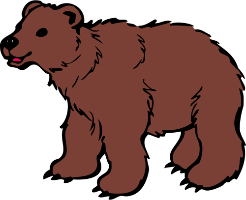 Grizzly bear's head vector clip art | Public domain vectors