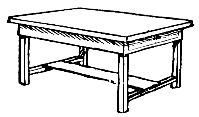 Table Clipart Black And White - Free Clipart Images
