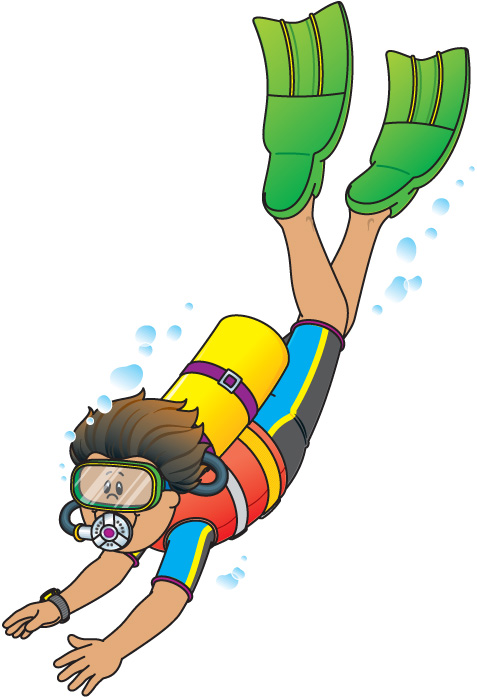 Cartoon Scuba Diver Clipart