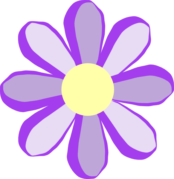 Purple Flower Border Clipart