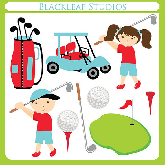 Golf Club Kids Golf Fun Golf Personal And Commercial Use Clip Art ...