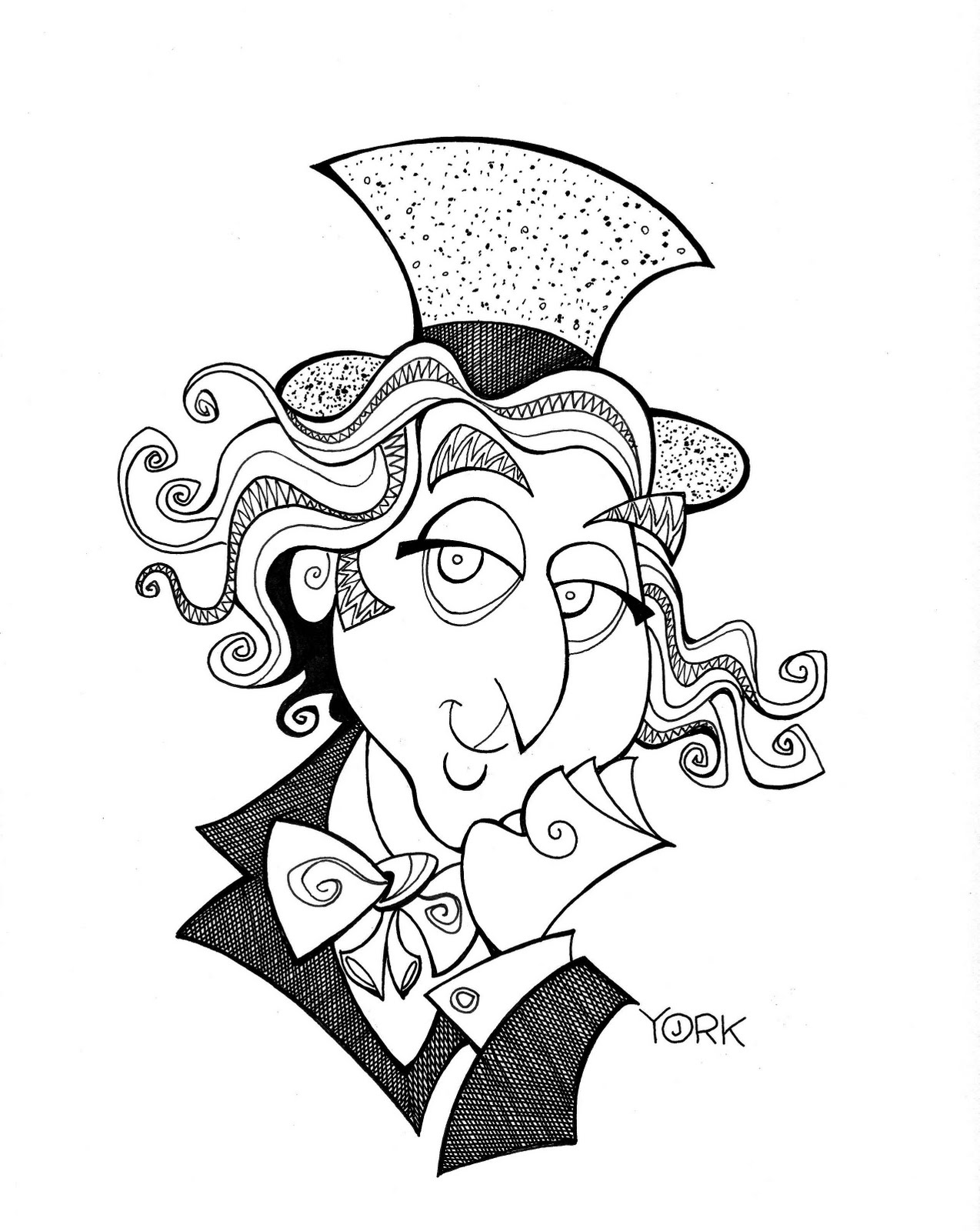 Caricatures and Willy wonka