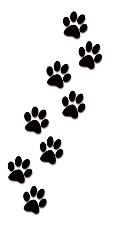 Clipart puppy paw prints