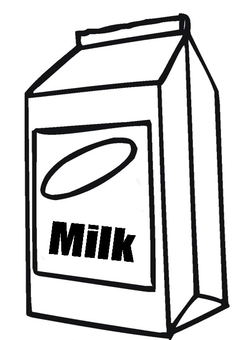 Milk Carton Coloring Page Page 1