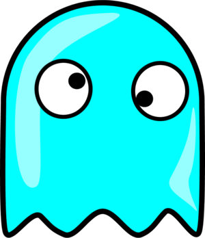 Pacman Yellow Ghost - vector Clip Art