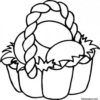Printable Easter Basket Coloring Pages For Kids Printable Coloring ...
