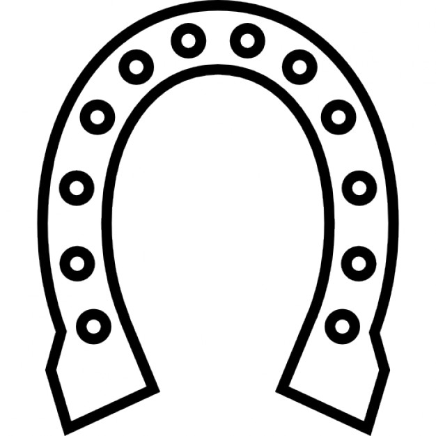 Horseshoe outline with many holes Icons | Free Download