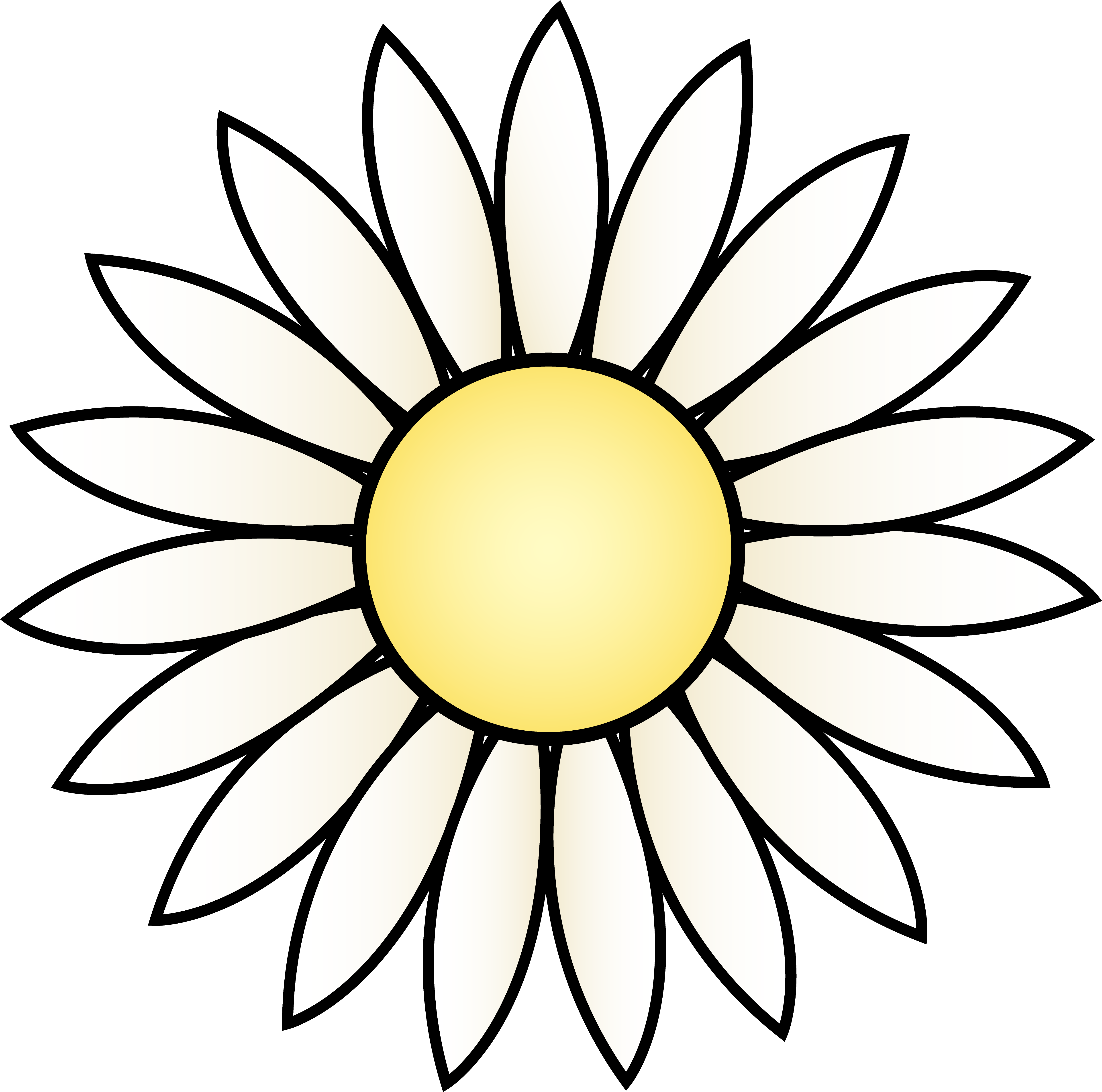 Daisy Clipart Black And White - Free Clipart Images