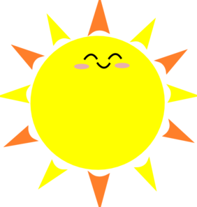 Happy sunshine clipart