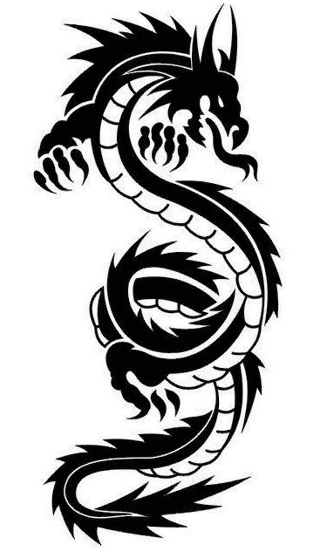 Black And White Dragon Tattoo | Free Download Clip Art | Free Clip ...