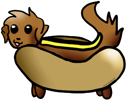 Clipart hot dog dog