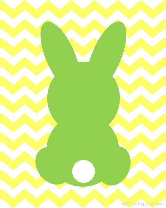 Free Bunny Silhouette Easter Printable Art Easter Pinterest 