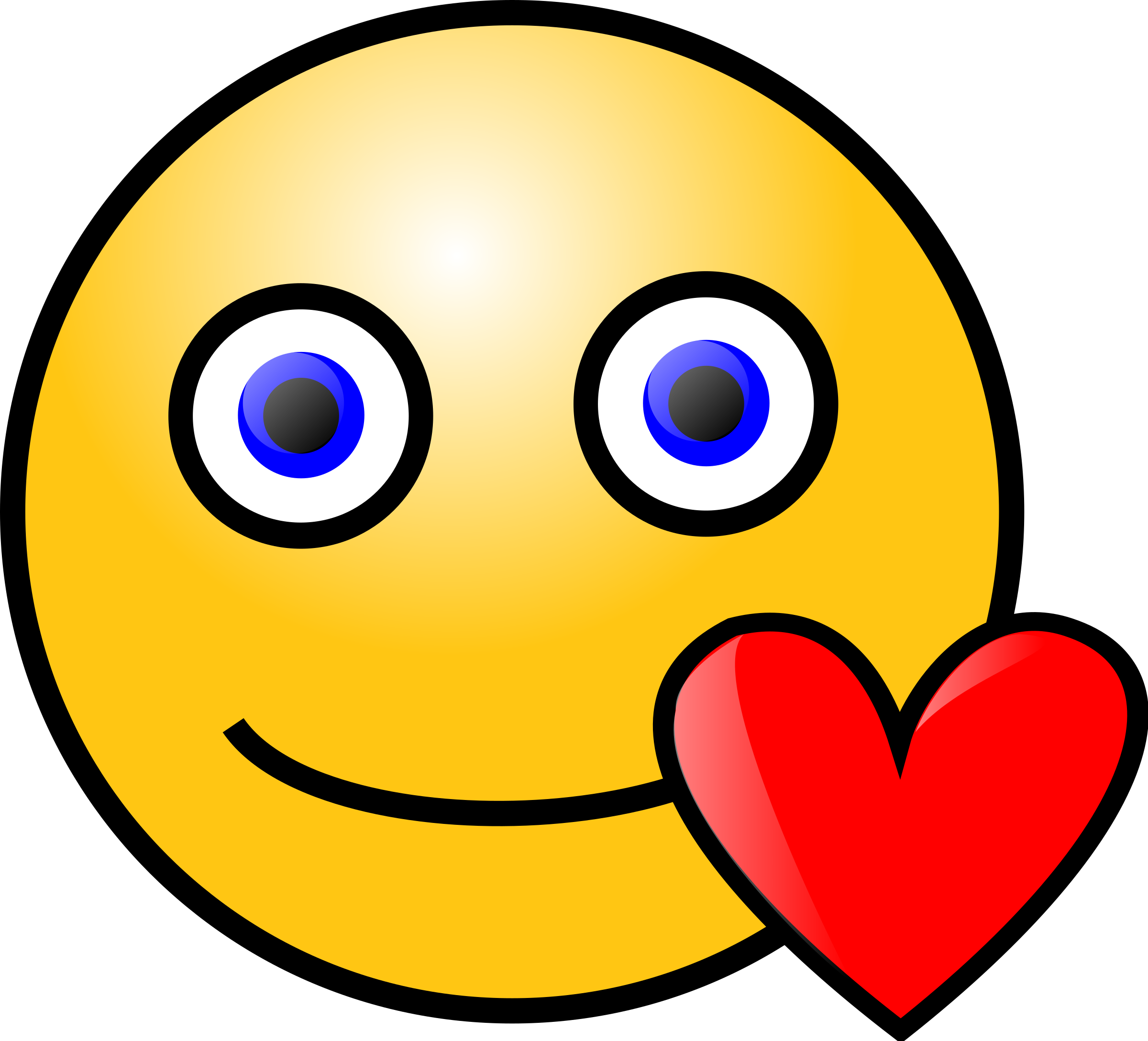 Clipart - Emoticons: Loving face