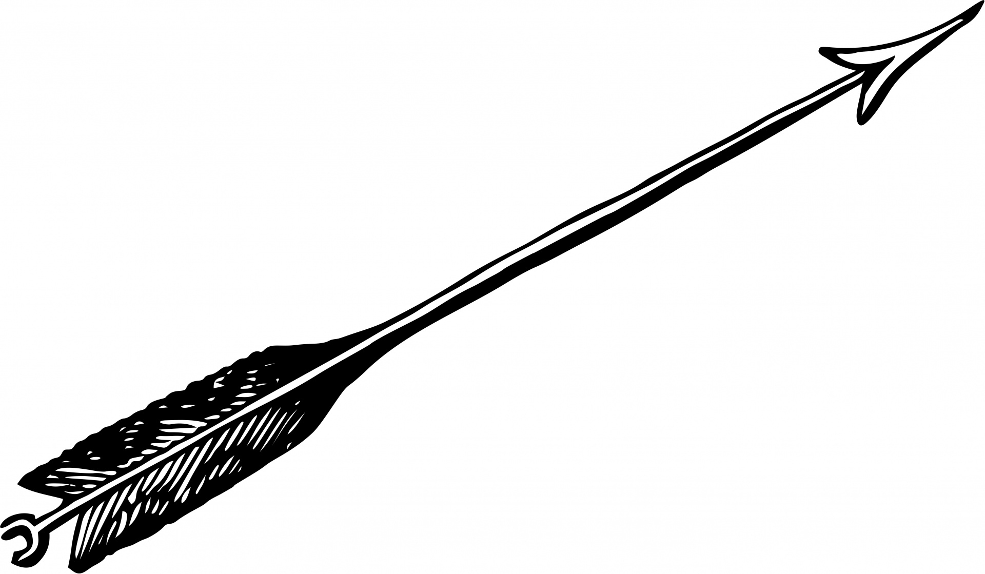Arrow black and white clipart