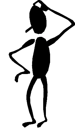 Clipart stick man thinking