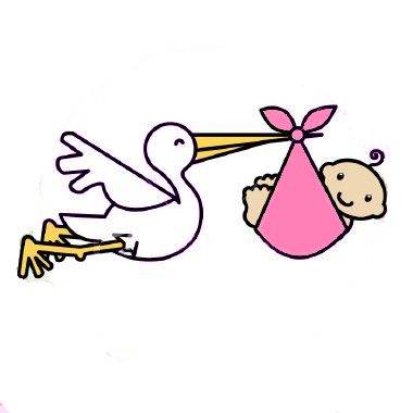 It S A Girl Stork Clipart