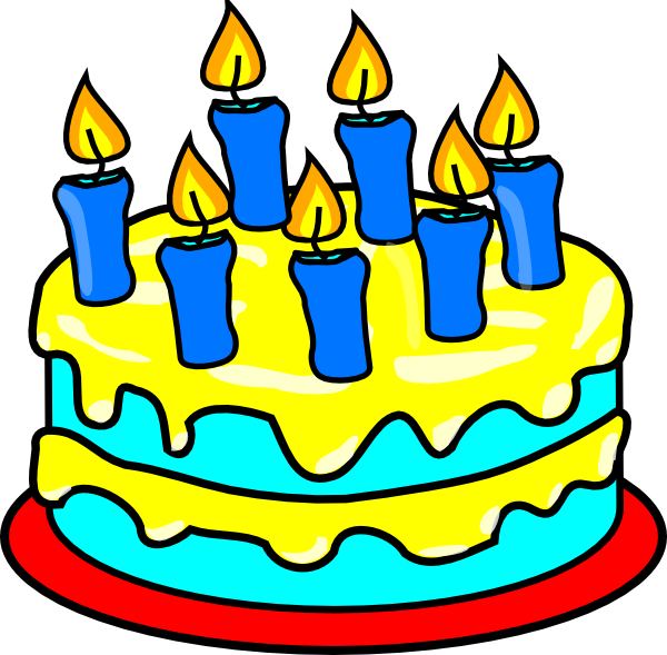 yellow birthday cake clipart