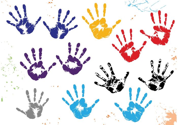 Child Handprint Vectors - Download Free Vector Art, Stock Graphics ...