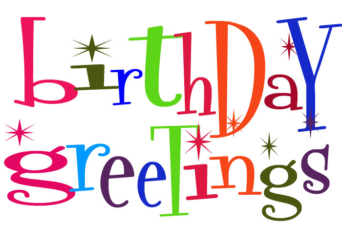 Happy Birthday Greetings Clipart