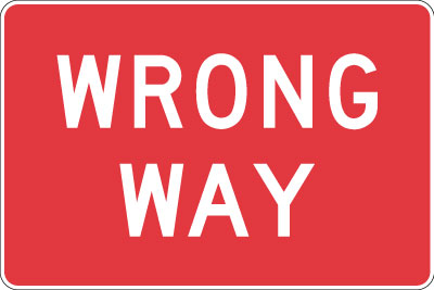 Parking and Traffic Control Sign - Wrong Way (Reflective ...