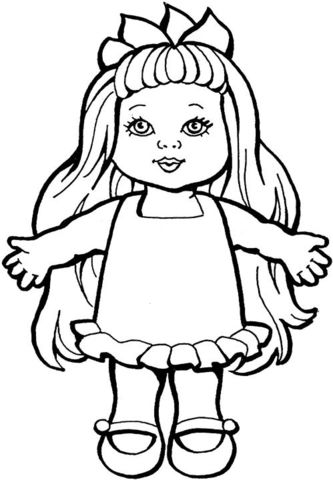 Printable Free Coloring Pages Of Doll Outline, Convenient Coloring ...