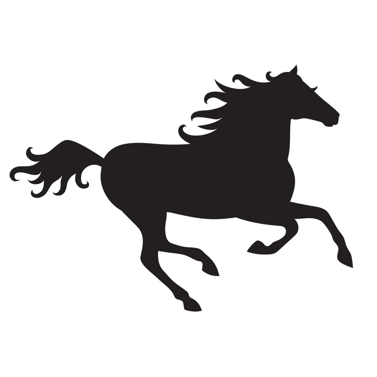 Galloping Horse Stencil for Glitter Tattoos for Horses