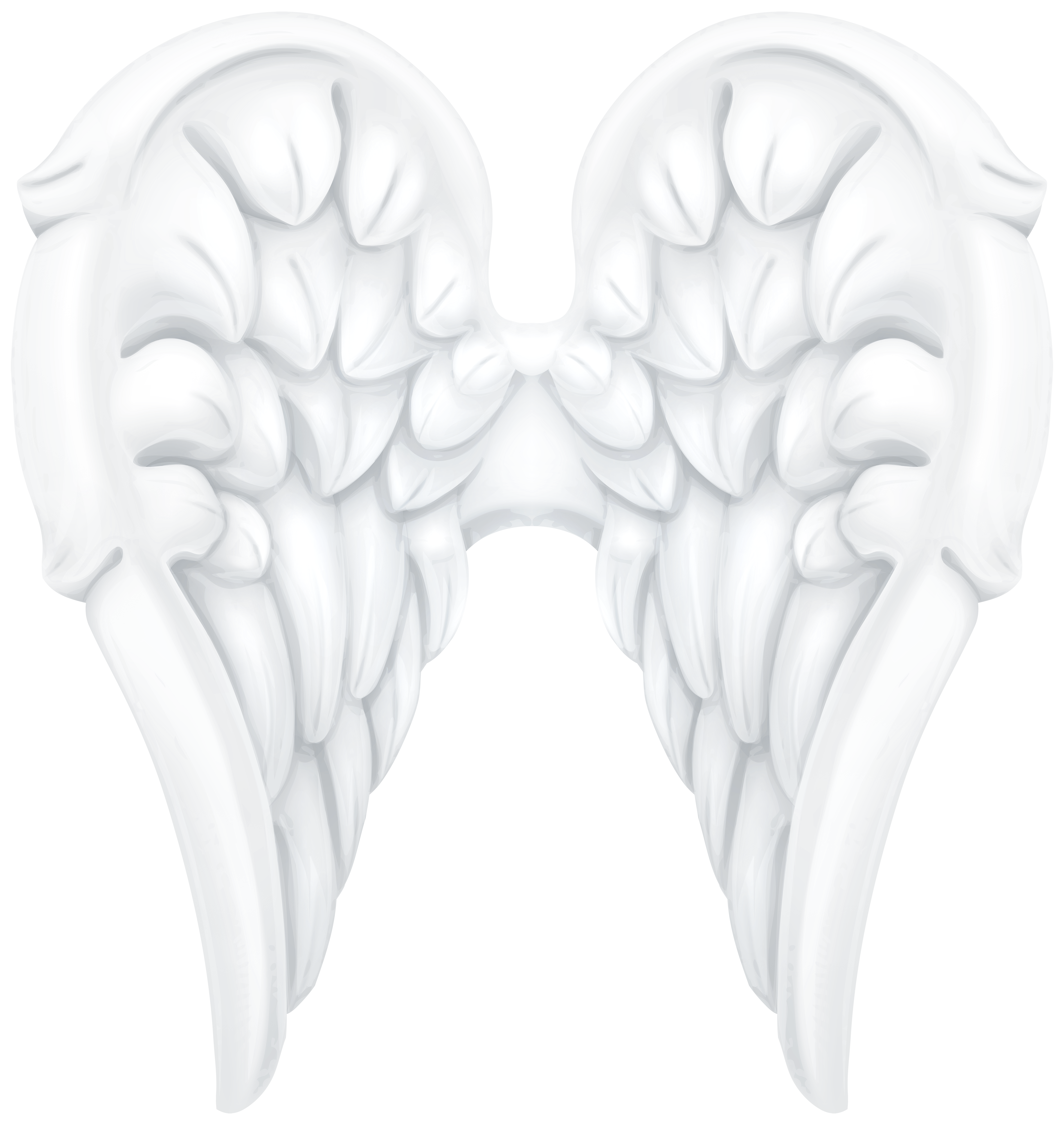 White Angel Wings PNG Clip Art Image